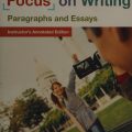 PDF | Focus on Writing, Paragraphs and Essays, Instructor's Annotated Edition, Laurie G. Kirszner, Stephen R. Mandell