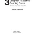 PDF | Longman Academic Reading Series 3 Teacher's Manual, Reading Skills For College