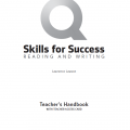 Q skills for success 1 3rd Edition Reading and Writing Teacher's Handbook, Lawrence Lawson