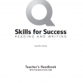 Q skills for success 2 3rd Edition Reading and Writing Teacher's Handbook, Jennifer Bixby