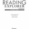 Reading explorer 2 Third Edition (3rd) Teacher's Book, Paul Macintyre, David Bohlke, Shira Evans, National Geographic Learning