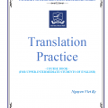 Translation Practice, coursebook, FOR UPPER-INTERMEDIATE STUDENTS OF ENGLISH, Nguyen Viet Ky, Ulis